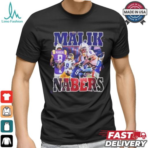 Official Malik Nabers New York Giants Vintage Style T Shirt
