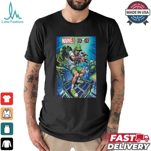 Official Marvel x Feid Ferxxo Green Poster shirt