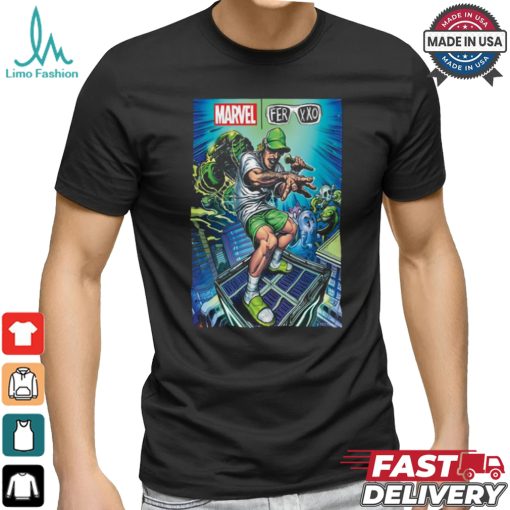 Official Marvel x Feid Ferxxo Green Poster shirt