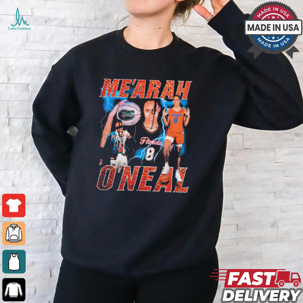 Official Me’Arah O’neal #8 Florida Gators Vintage NIL Graphic t shirt Official Me’Arah O’neal #8 Florida Gators Vintage NIL Graphic t shirt