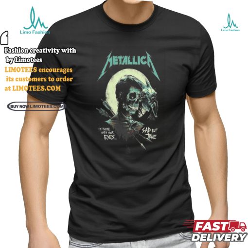 Official Metallica Art By Luke Preece The Black Album Sad But True I’m Inside Open Your Eyes For The 30th Anniversary Poster shirt