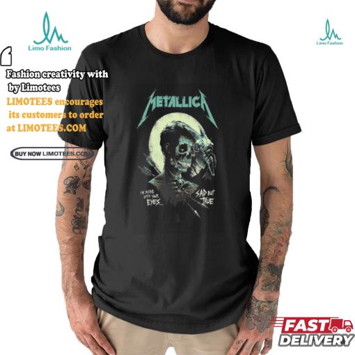 Official Metallica Art By Luke Preece The Black Album Sad But True I’m Inside Open Your Eyes For The 30th Anniversary Poster shirt