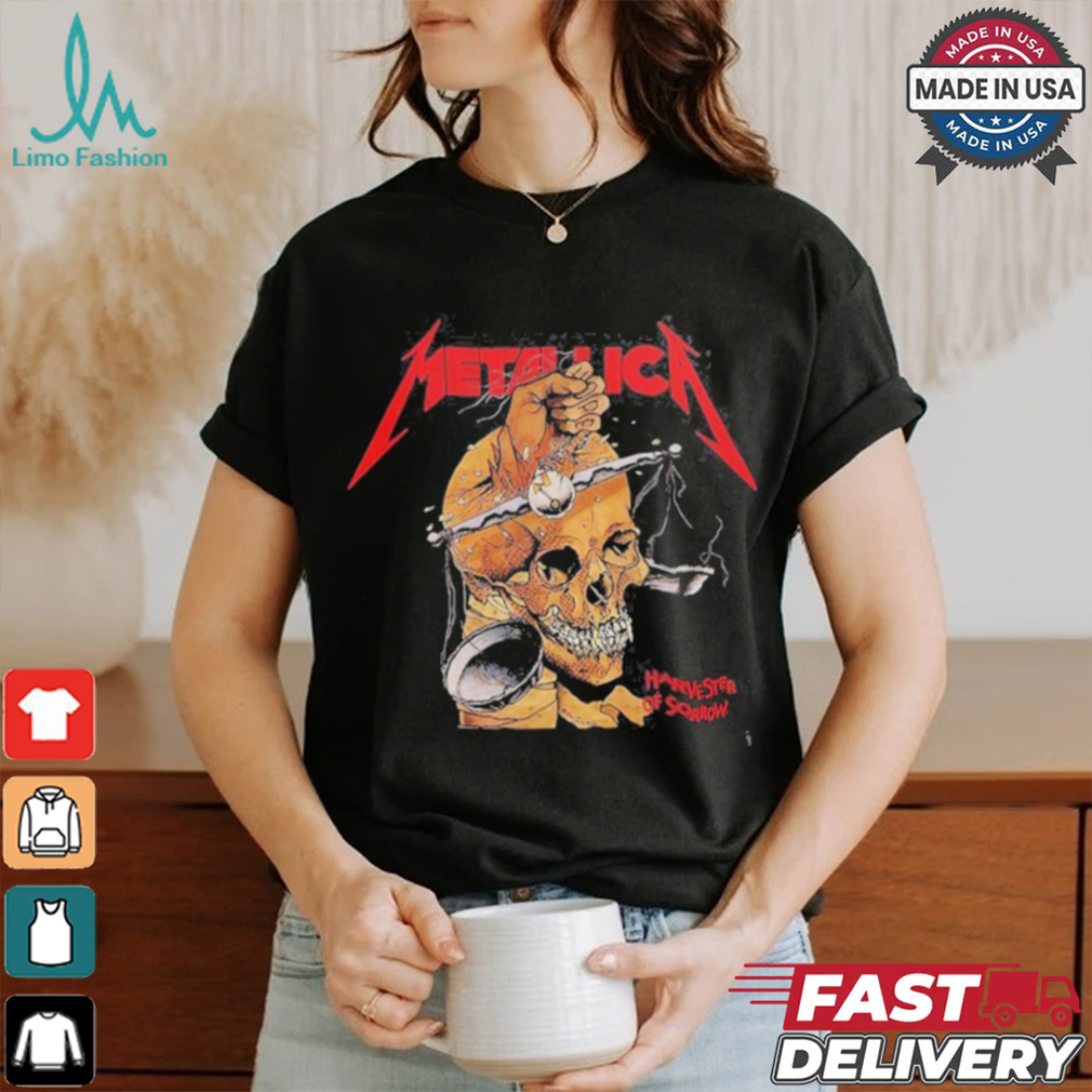 Official Metallica Harvester Of Sorrow Releasing On August 28th 1988 Two Sides Unisex T Shirt Official Metallica Harvester Of Sorrow Releasing On August 28th 1988 Two Sides Unisex T Shirt
