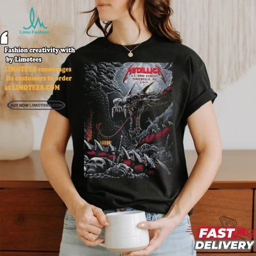 Official Metallica M72 Minneapolis M72 North American Tour 2024 In Minnesota US Full Show Combine Poster For Night 1 And 2 At US Bank Stadium On August 16 And 18 2024 T Shirt