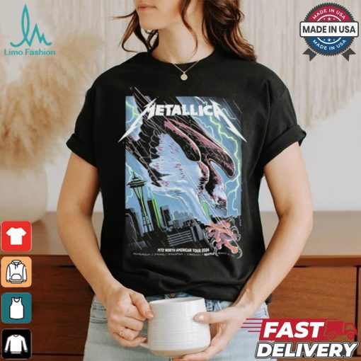 Official Metallica M72 Seattle Washington Pop Up Shop Poster At Lumen Field On August 30 And September 1 2024 M72 North American Tour The Bald Eagle shirt