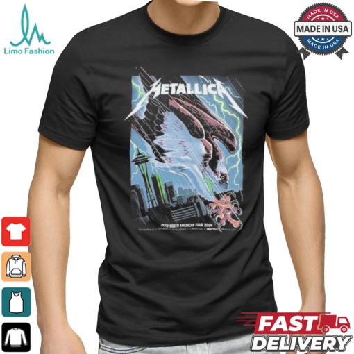 Official Metallica M72 Seattle Washington Pop Up Shop Poster At Lumen Field On August 30 And September 1 2024 M72 North American Tour The Bald Eagle shirt