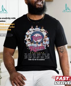 Official Minnesota Twins Thank You For The Season 2024 And Memories Signatures T Shirt