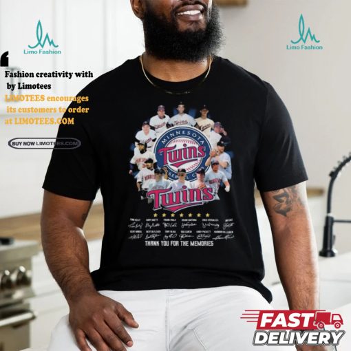 Official Minnesota Twins Thank You For The Season 2024 And Memories Signatures T Shirt