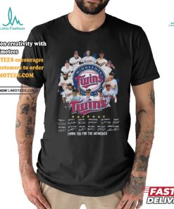 Official Minnesota Twins Thank You For The Season 2024 And Memories Signatures T Shirt