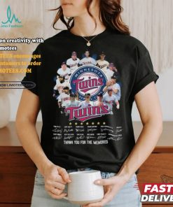 Official Minnesota Twins Thank You For The Season 2024 And Memories Signatures T Shirt