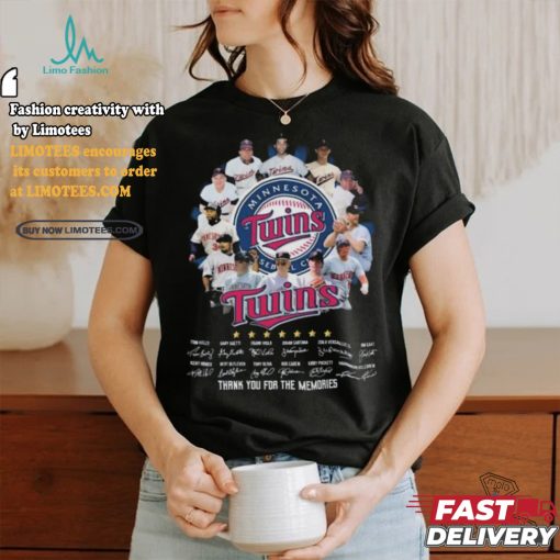 Official Minnesota Twins Thank You For The Season 2024 And Memories Signatures T Shirt
