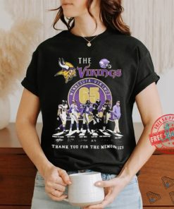 Official Minnesota Vikings Thank You For 65 Years Of Memories Signatures shirt, hoodie, sweater, long sleeve and tank top Official Minnesota Vikings Thank You For 65 Years Of Memories Signatures shirt