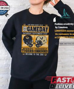 Official Mizzou Tigers Vs Vanderbilt Commodores 2024 Game Day Gold Shirt