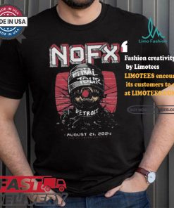 Official NOFX Aug 21 2024 Detroit MI Final Tour Painting t shirt