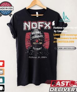 Official NOFX Aug 21 2024 Detroit MI Final Tour Painting t shirt