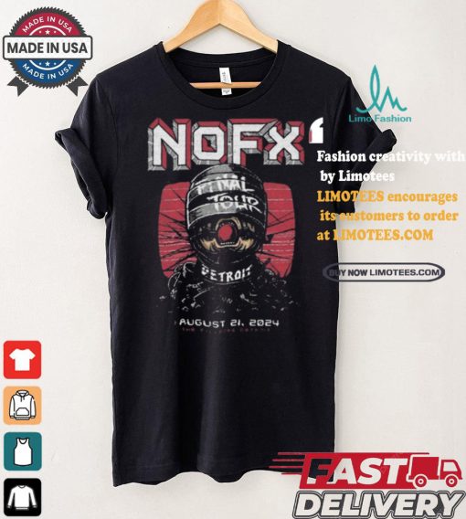 Official NOFX Aug 21 2024 Detroit MI Final Tour Painting t shirt