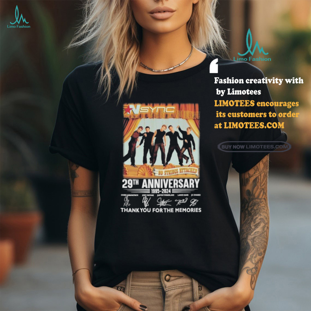 Official NSYNC No Strings Attached 29th Anniversary 1995 2024 Thank You For The Memories Signatures Shirt Official NSYNC No Strings Attached 29th Anniversary 1995 2024 Thank You For The Memories Signatures Shirt