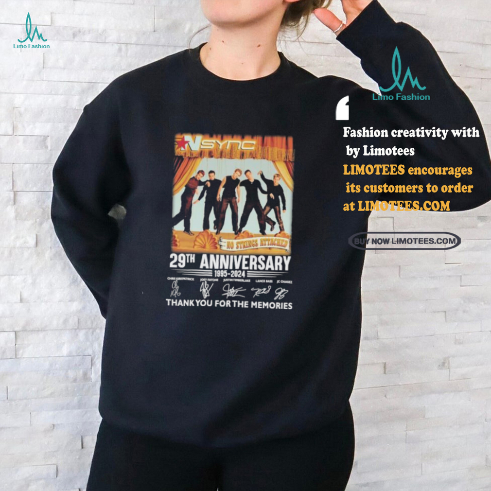 Official NSYNC No Strings Attached 29th Anniversary 1995 2024 Thank You For The Memories Signatures Shirt Official NSYNC No Strings Attached 29th Anniversary 1995 2024 Thank You For The Memories Signatures Shirt