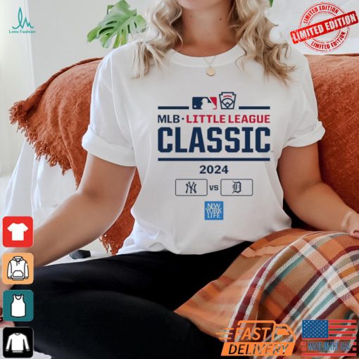Official New York Yankees vs Detroit Tigers 2024 MLB Little League Classic Game Shirt