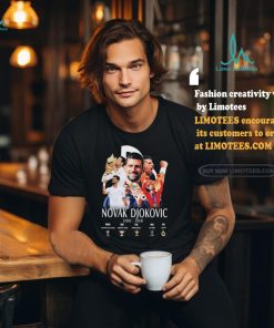 Official Novak Djokovic 2003 2024 GOAT Tennis Gold Medal Olympics Paris 2024 t shirt