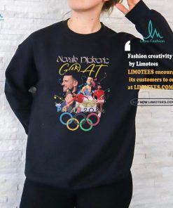 Official Novak Djokovic GOAT Tennis Gold Medal Olympics Paris 2024 signature t shirt