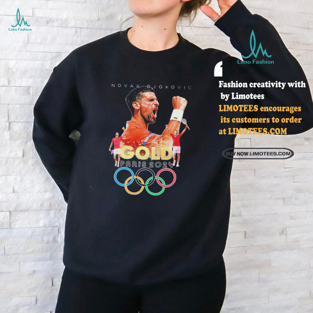 Official Novak Djokovic Gold Medal Tennis Olympics Paris 2024 signature t shirt Official Novak Djokovic Gold Medal Tennis Olympics Paris 2024 signature t shirt
