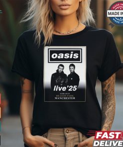 Official OASIS Live ’25 11th July Heaton Park Manchester poster t shirt