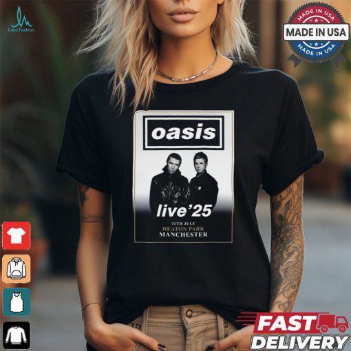 Official OASIS Live ’25 11th July Heaton Park Manchester poster t shirt