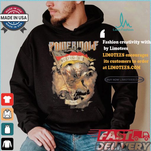 Official Oberhausen Powerwolf Wolfsnächte Tour 2024 shirt