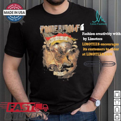 Official Oberhausen Powerwolf Wolfsnächte Tour 2024 shirt