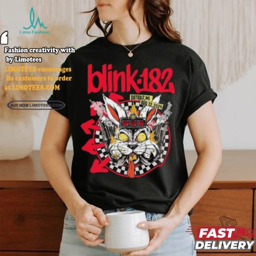 Official Official Blink 182 Detroit, MI August, 12 2024 Event Shirt