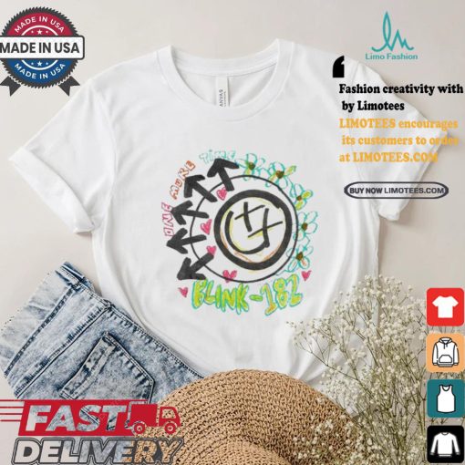 Official Official Blink 182 One More Time Smiley Sketch Shirt