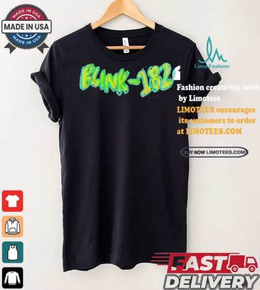 Official Official Blink 182 One More Time Smiley Sketch Tour Text Shirt