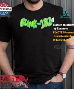 Official Official Blink 182 One More Time Smiley Sketch Tour Text Shirt