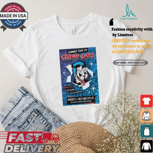 Official Official Summer Tour 2024 Stray Cats August 5 Salt Lake City, UT Poster Shirt