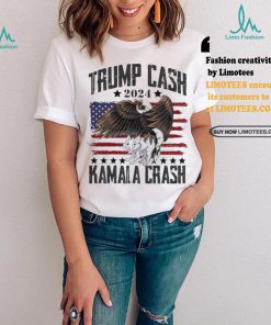 Official Official Trump Cash vs Kamala Crash Eagle Flag 2024 Shirt, hoodie, sweater, long sleeve and tank top Official Official Trump Cash vs Kamala Crash Eagle Flag 2024 Shirt
