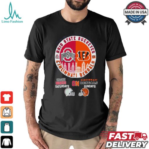Official Ohio State Buckeyes Saturdays On Cincinnati Bengals Sundays Shirt