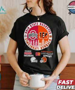 Official Ohio State Buckeyes Saturdays On Cincinnati Bengals Sundays Shirt