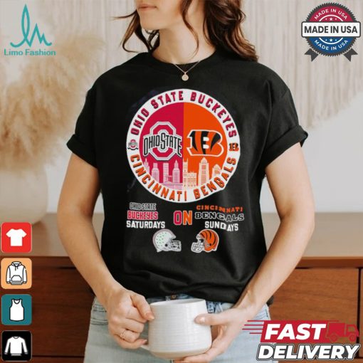 Official Ohio State Buckeyes Saturdays On Cincinnati Bengals Sundays Shirt