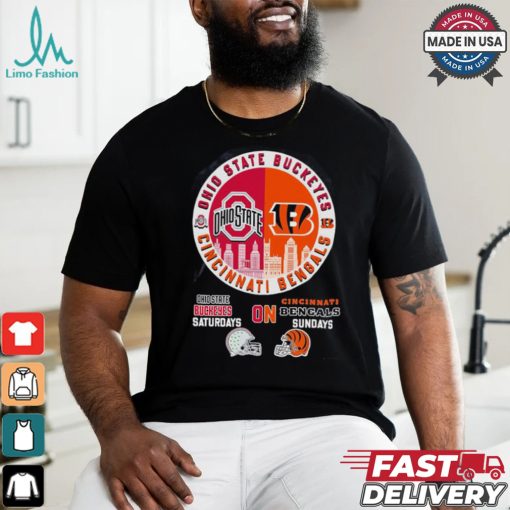 Official Ohio State Buckeyes Saturdays On Cincinnati Bengals Sundays Shirt