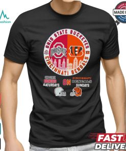 Official Ohio State Buckeyes Saturdays On Cincinnati Bengals Sundays Shirt