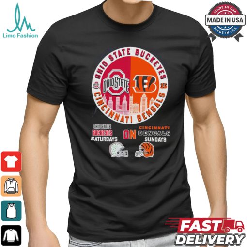 Official Ohio State Buckeyes Saturdays On Cincinnati Bengals Sundays Shirt
