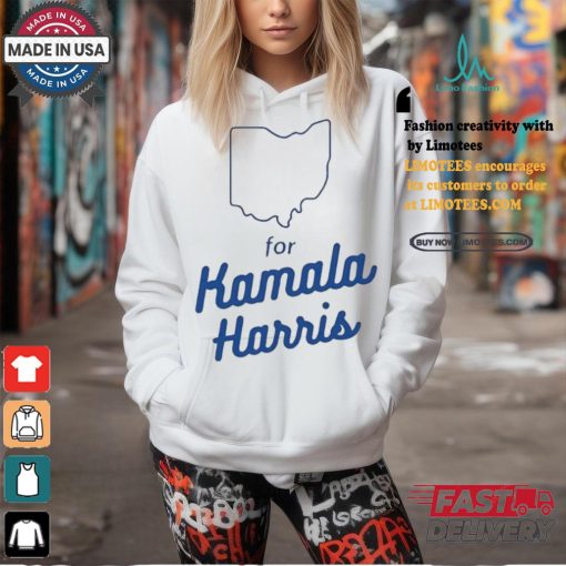 Official Ohio for Kamala Harris map T shirt