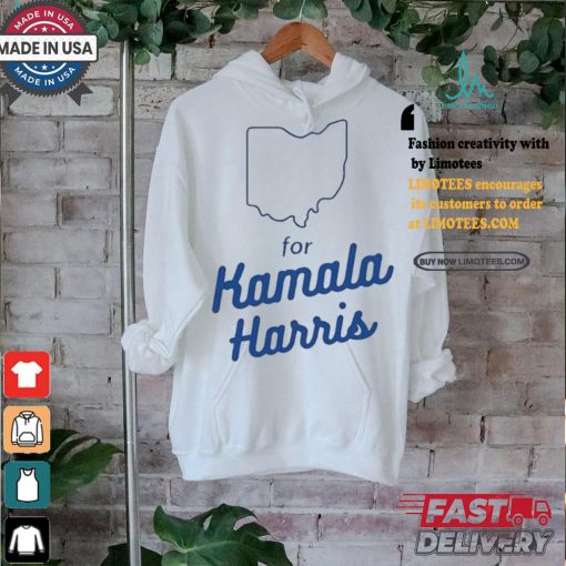 Official Ohio for Kamala Harris map T shirt