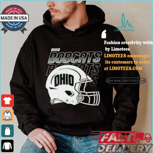 Official Ohio university Football helmet fade T shirt