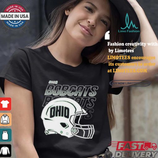 Official Ohio university Football helmet fade T shirt