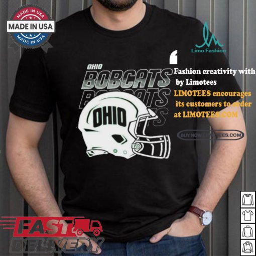 Official Ohio university Football helmet fade T shirt