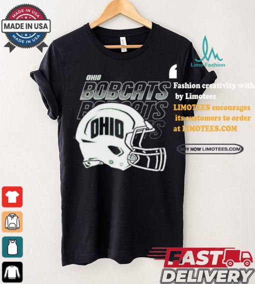 Official Ohio university Football helmet fade T shirt