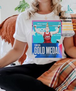 Official Olivia Reeves Team USA Gold Medal Women’s Weightlifting 71kg Paris Olympic 2024 Poster t shirt