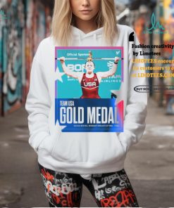 Official Olivia Reeves Team USA Gold Medal Women’s Weightlifting 71kg Paris Olympic 2024 Poster t shirt